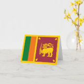 スリランカの旗Notecard カード (黄色い花)