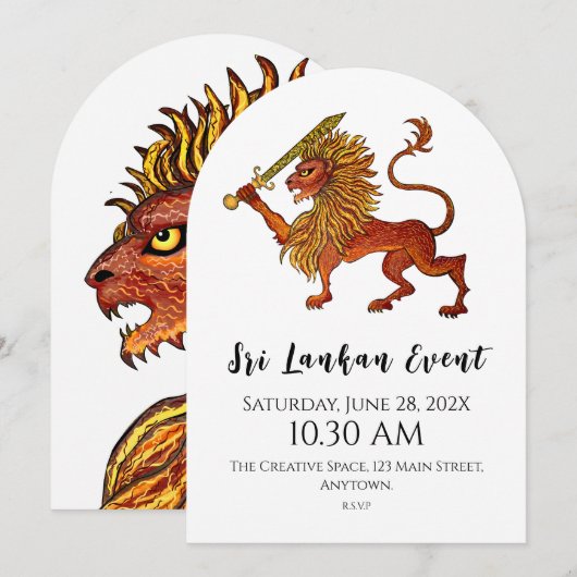スリランカの誇り 招待状 (正面/裏面)