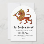 スリランカの誇り 招待状 (正面)