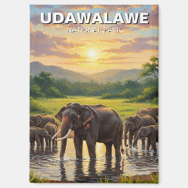 スリランカの象ウダワラウェ国立公園 マグネット