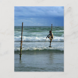 スリランカの釣り人 ポストカード