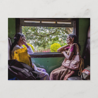 スリランカの電車で ポストカード