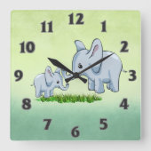 スリランカを旅しよう スクエア壁時計 (正面)