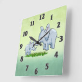 スリランカを旅する スクエア壁時計 (傾斜)