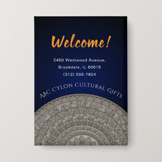 スリランカウェルカム 缶バッジ (正面)