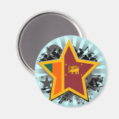 スリランカスター マグネット (正面/裏面)