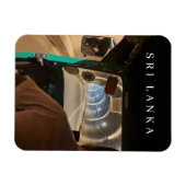 スリランカトゥクトゥクの乗客ビュー冷蔵庫用マグネット マグネット (横)