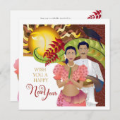 スリランカニューイヤーお祝い セーブザデート (正面/裏面)