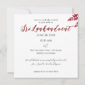 スリランカニューイヤーお祝い セーブザデート (裏面)