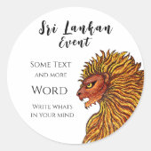 スリランカプライド招待状 ラウンドシール (正面)