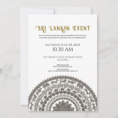 スリランカミニマル伝統デザイン 招待状 (正面)