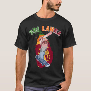 スリランカライオンクリケットファン_スリランカバツマンT- Tシャツ