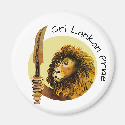 スリランカライオン マグネット (正面)