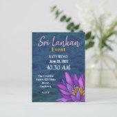 スリランカロータス絵を描フラワー ポストカード (スタンド正面)