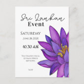 スリランカロータス絵を描フラワー ポストカード (正面)