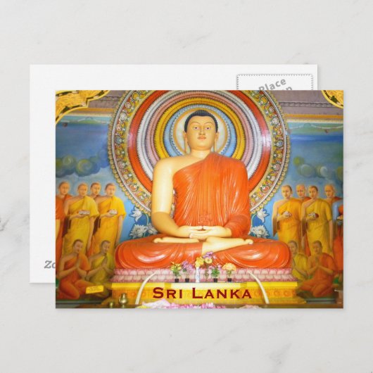 スリランカヴィンテージ旅行観光客追加 ポストカード (正面/裏面)