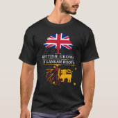 スリランカ人と育つイギリスはスリランカを   定着させます Tシャツ (正面)