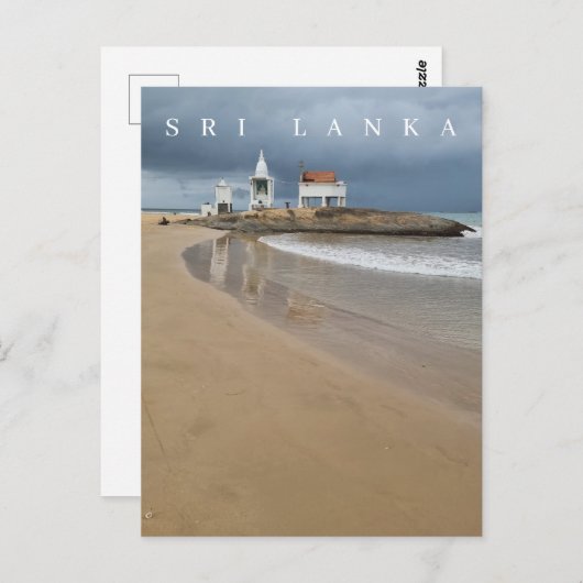 スリランカ仏教寺院ビューポストカード ポストカード (正面/裏面)