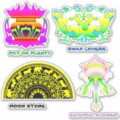 スリランカ伝統的アートステッカー シール (正面)