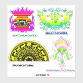 スリランカ伝統的アートステッカー シール