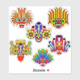 スリランカ伝統的悪魔/ヤカマスクステッカー シール