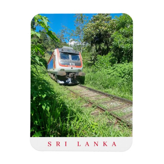 スリランカ列車ビュー冷蔵庫用マグネット マグネット (縦)