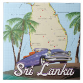 スリランカ図解入りの、写真付きのの詳細地図 タイル (正面)