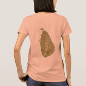 スリランカ国旗と地図dk Tシャツ (裏面)