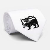 スリランカ国旗のライオン ネクタイ (ロール)