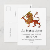 スリランカ国旗のライオン ポストカード (正面/裏面)