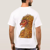 スリランカ国旗のライオン Tシャツ (裏面)