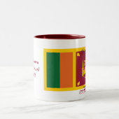 スリランカ国旗の地図聖なる書物、 経典 ツートーンマグカップ (中央)