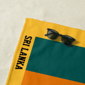 スリランカ国旗の素晴らしい愛国心 ビーチタオル (インサイチュ)