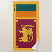 スリランカ国旗の素晴らしい愛国心 ビーチタオル (正面)