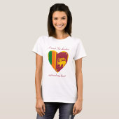 スリランカ国旗スウィートハートTシャツ Tシャツ (正面フル)