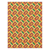 スリランカ国旗スタイリッシュ愛国幾何学 テーブルクロス (正面)