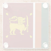 スリランカ国旗 ガラスコースター (裏面)