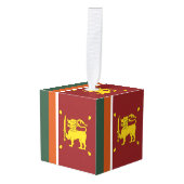 スリランカ国旗 キューブオーナメント (正面アングル)