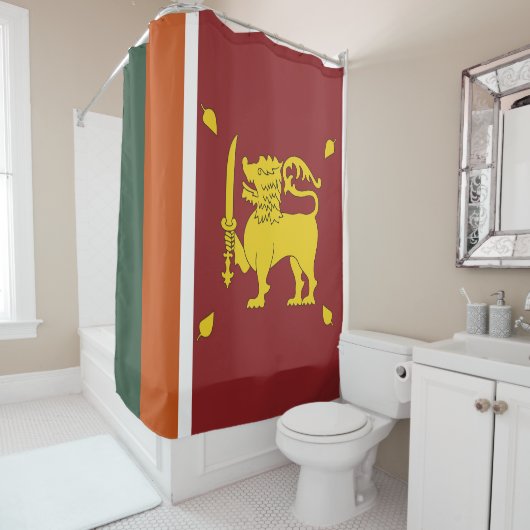 スリランカ国旗 シャワーカーテン (インサイチュ)