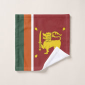 スリランカ国旗 バスタオルセット (ウォッシュタオル)
