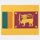 スリランカ国旗 フリースブランケット (正面(横))