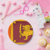 スリランカ国旗 ペーパープレート (パーティー)