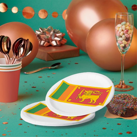 スリランカ国旗 ペーパープレート