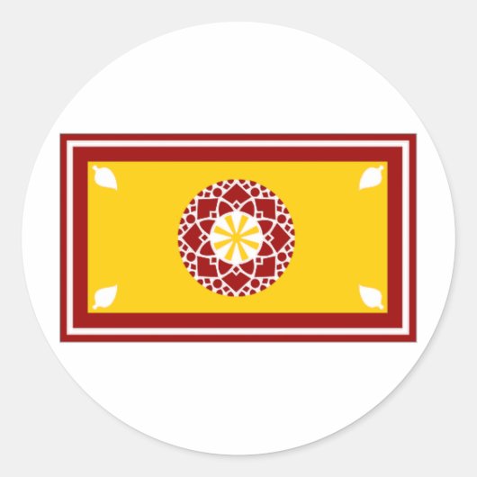 スリランカ国旗 ラウンドシール (正面)