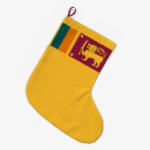スリランカ国旗 ラージクリスマスストッキング (正面 (吊り時))
