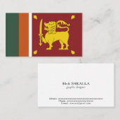スリランカ国旗 名刺 (正面/裏面)