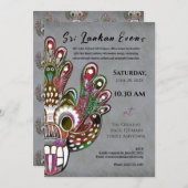 スリランカ文化モダンデザイン 招待状 (正面/裏面)