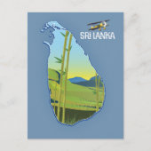 スリランカ旅行地図 シーズンポストカード (正面)