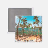 スリランカ熱帯風景旅行 マグネット (正面/裏面)