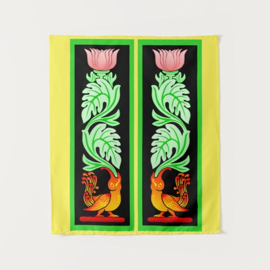 スリランカ神話伝統的アートデザイン タペストリー (正面)